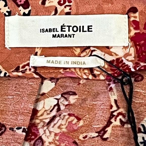 ISABEL ETOILE MARANT BAIKAL FLORAL JACQUARD WRAP DRESS PINK NWT WOMEN'S SIZE 34 - Picture 12 of 16